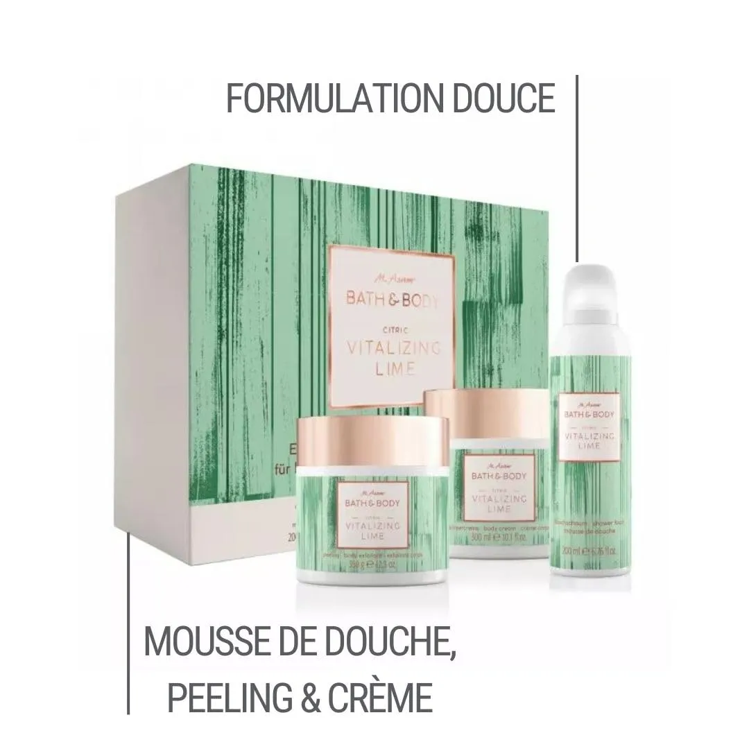 M. Asam Bath & Body Vitalizing Lime coffret 3 soins citron vert