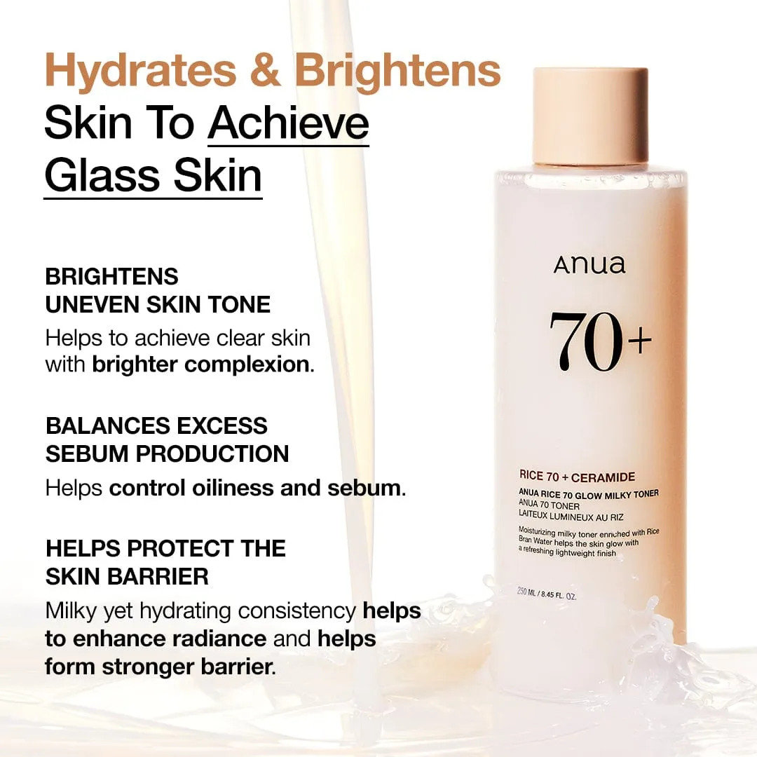 Anua Rice 70 Glow Milky Toner lotion lactée éclat