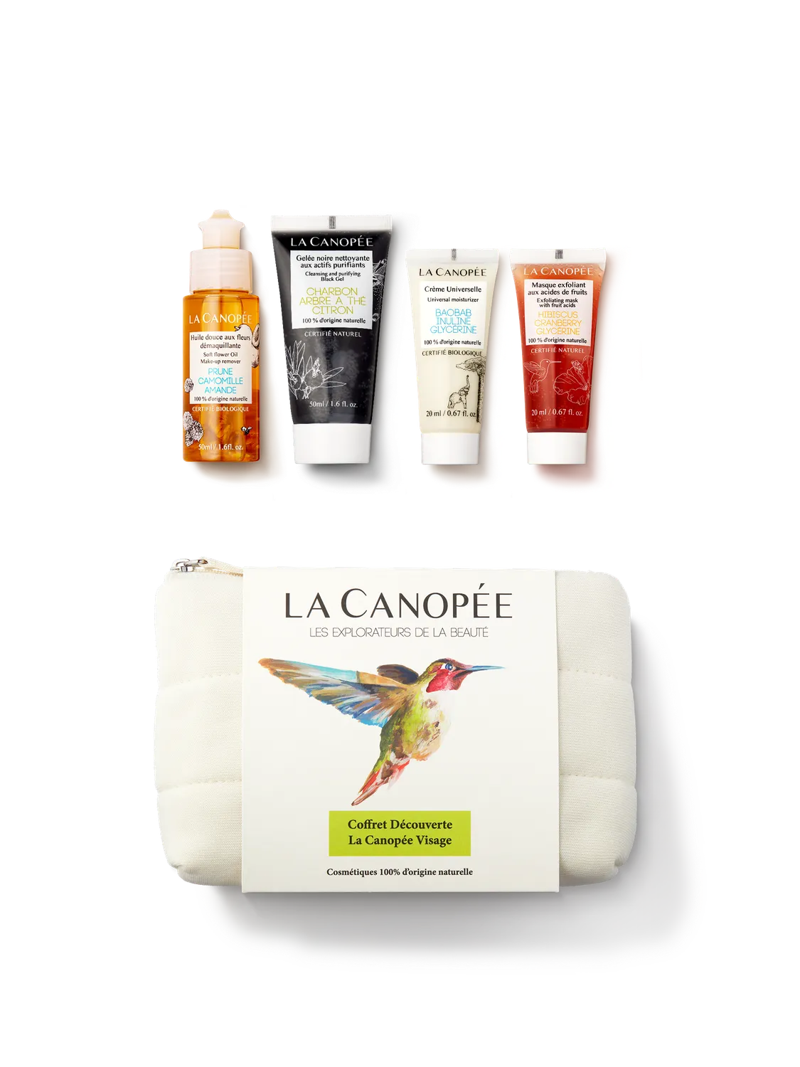 La Canopée Coffret Découverte Visage coffret 4 soins voyage