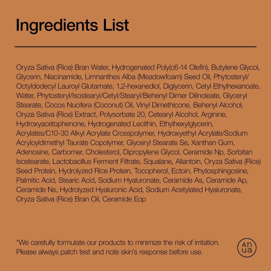 Anua Rice 70 Intensive Moisturizing lait visage éclat