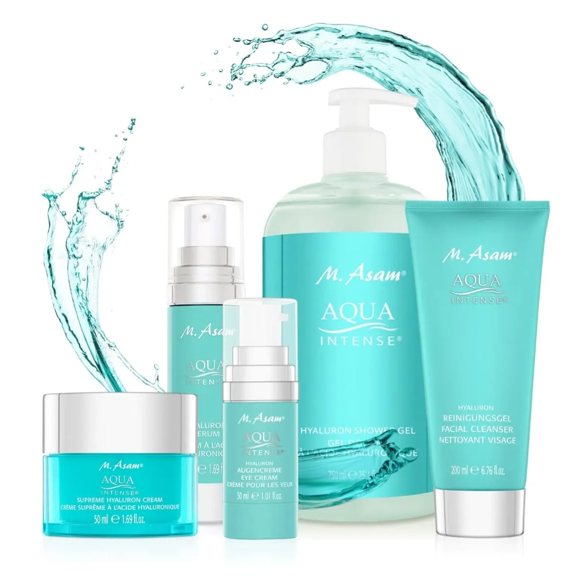 M. Asam Aqua Intense Gel nettoyant acide hyaluronique 200 ml sans parfum