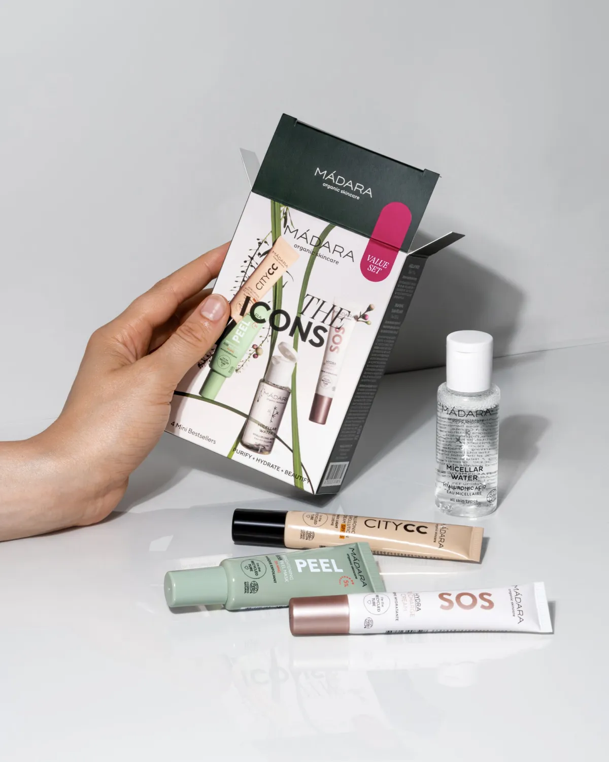 Mádara The Icons Mini Set coffret soin 4x50+17+15+15 ml éclat
