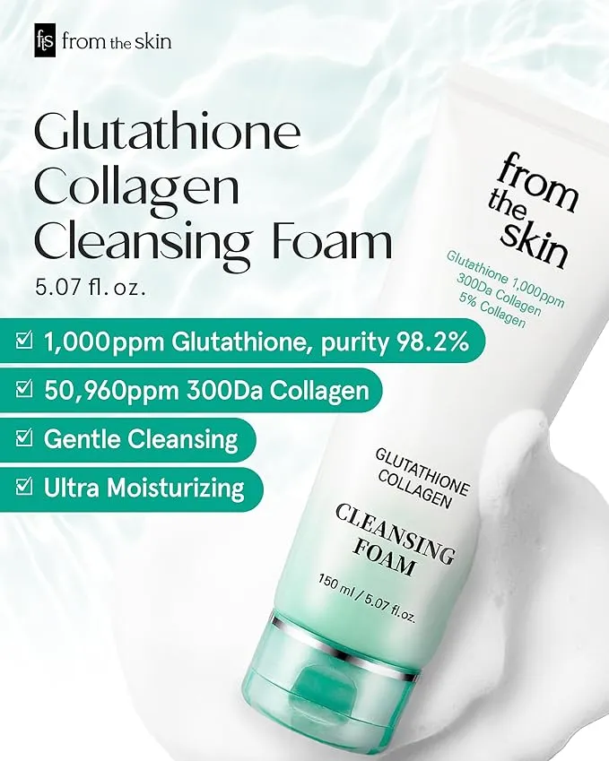 From The Skin Glutathione Collagen mousse nettoyante 150 ml éclat