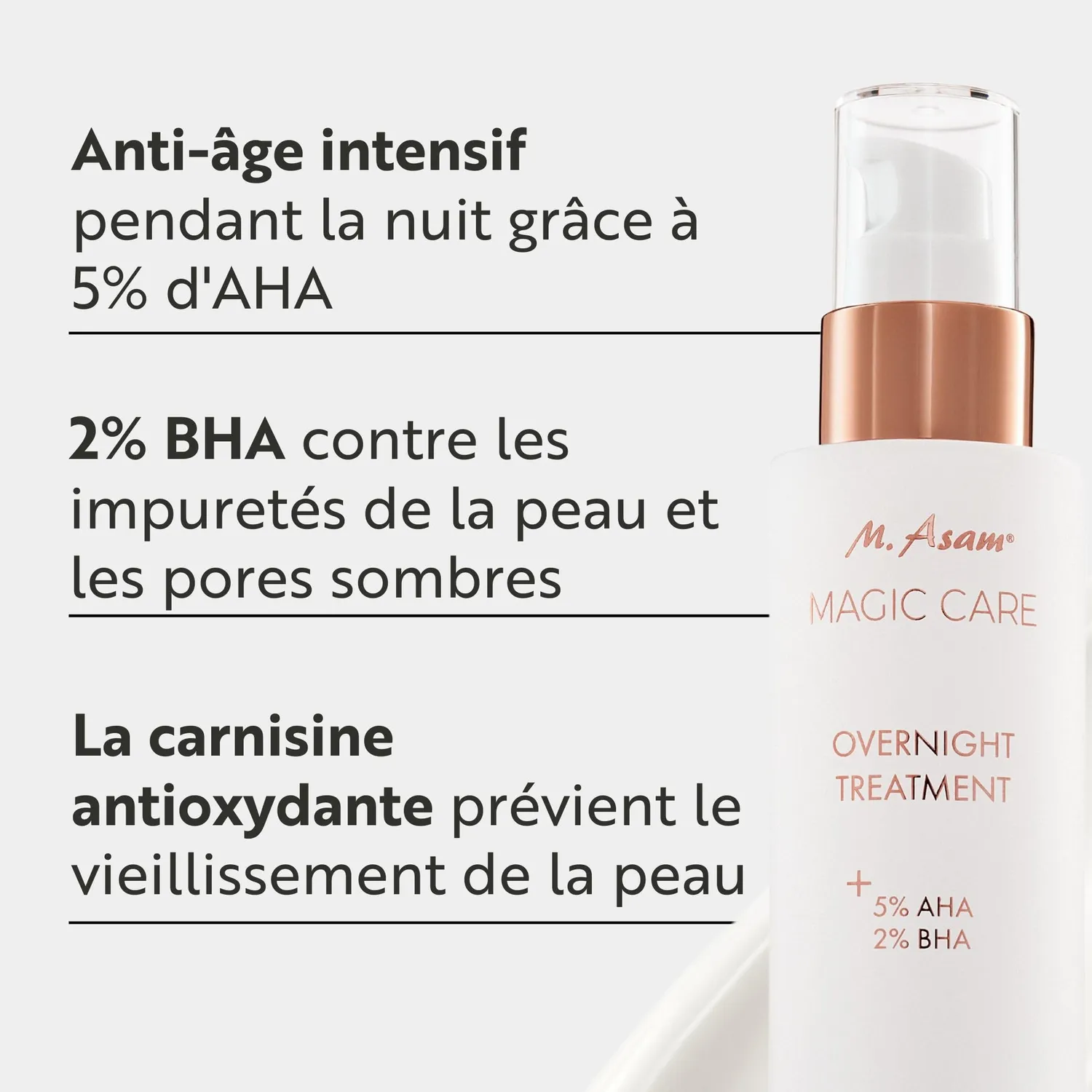 M. Asam Magic Care sérum nuit 50 ml AHA BHA pores