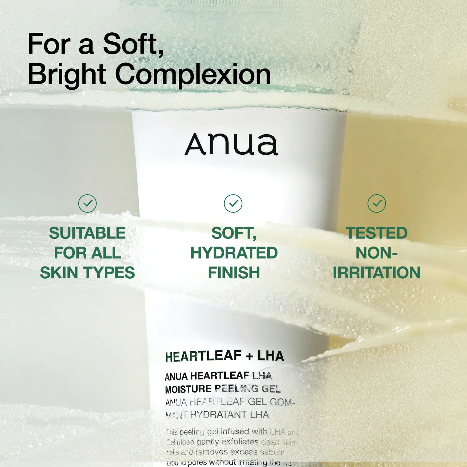 ANUA Heartleaf LHA Moisture Peeling Gel exfoliant points noirs