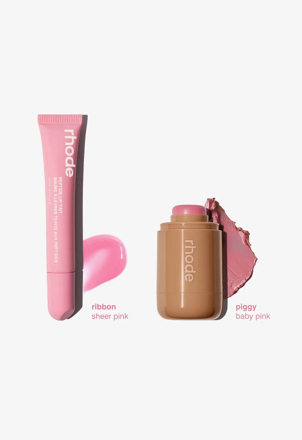 Rhode The Duos Piggy + Ribbon blush + gloss assortis
