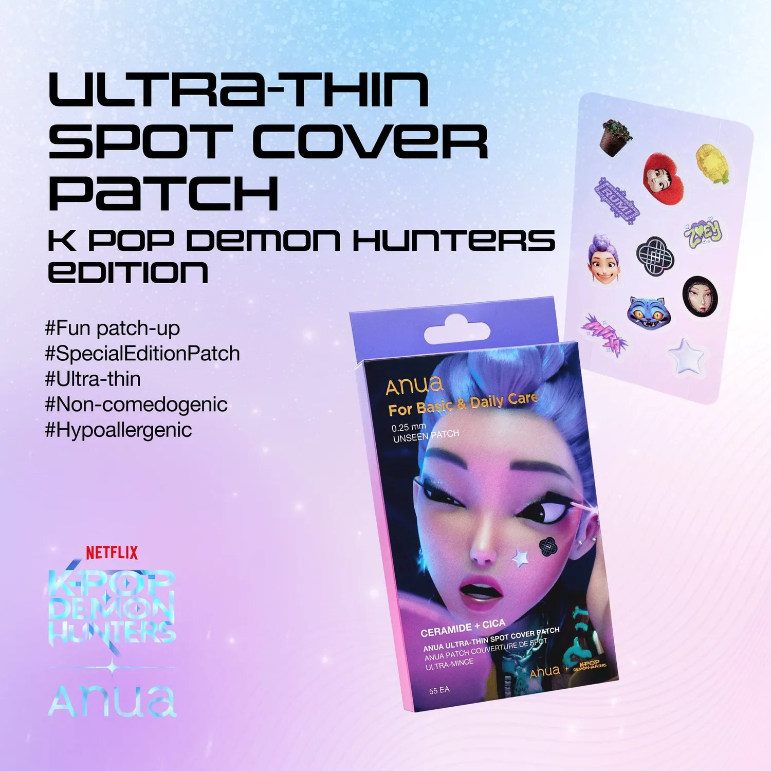 Anua Rumi Ultra-thin Spot Cover Patch 55 patchs bouton invisibles