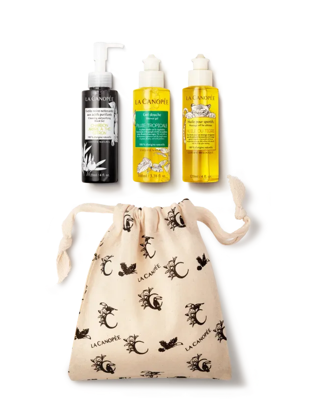 La Canopée Pochette sport gelée + douche + huile