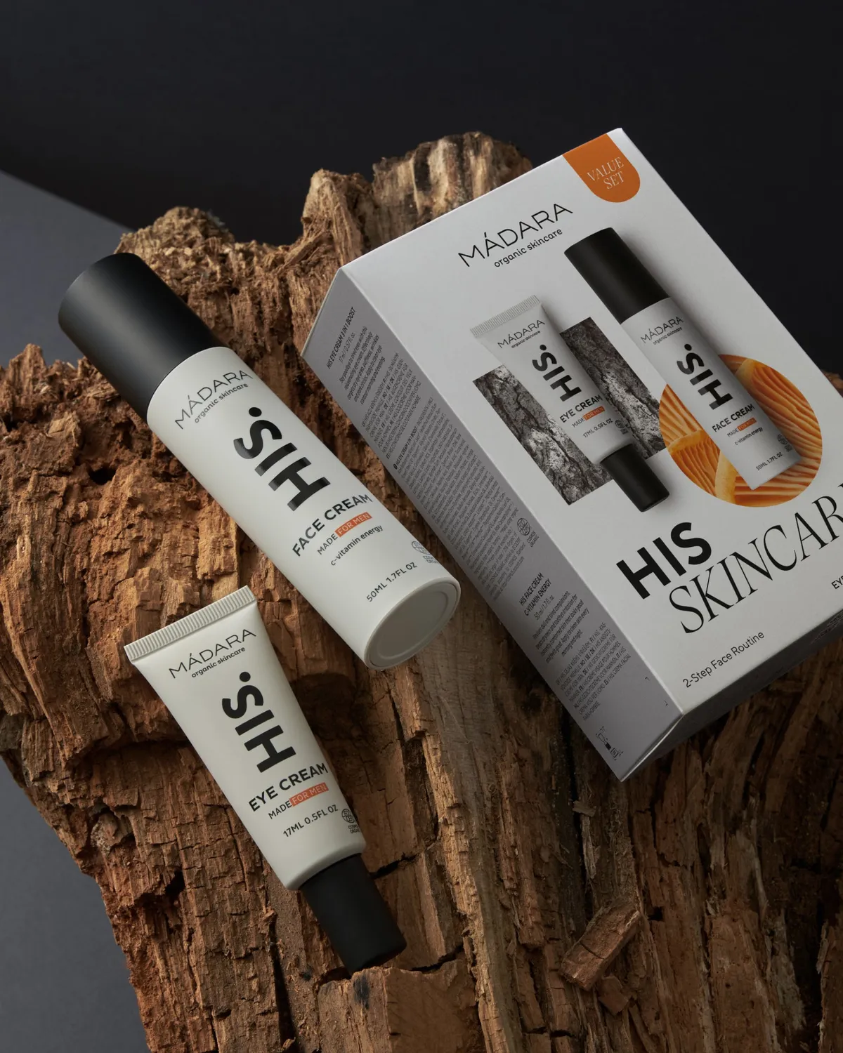 Mádara HIS Routine 2 soins crème visage et yeux homme 50+17 ml
