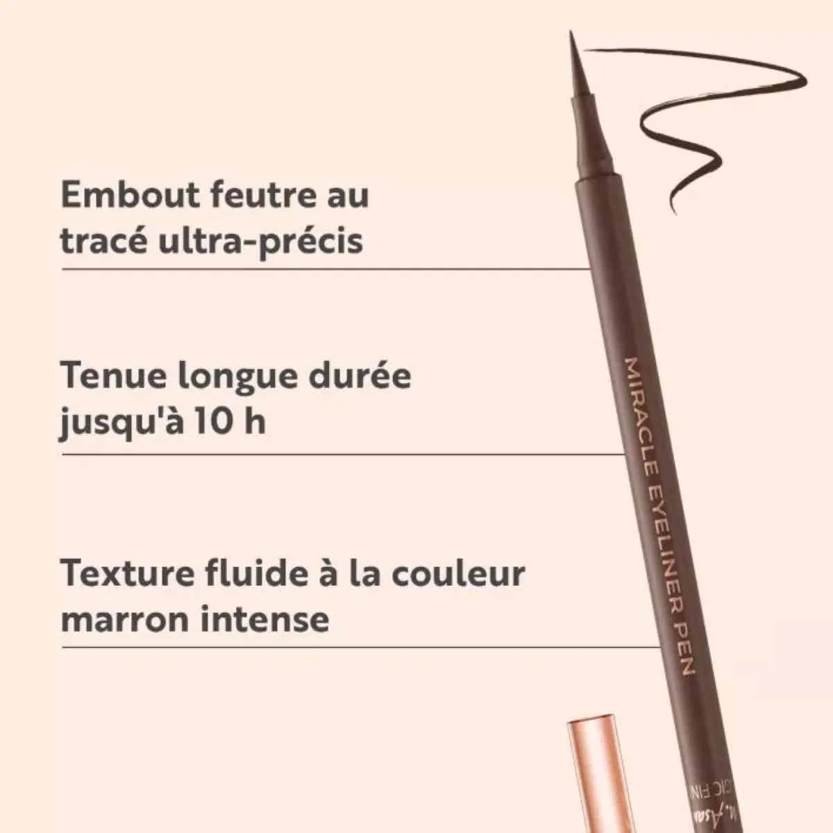 M. Asam Magic Finish Miracle Eyeliner feutre marron 1 ml 10h