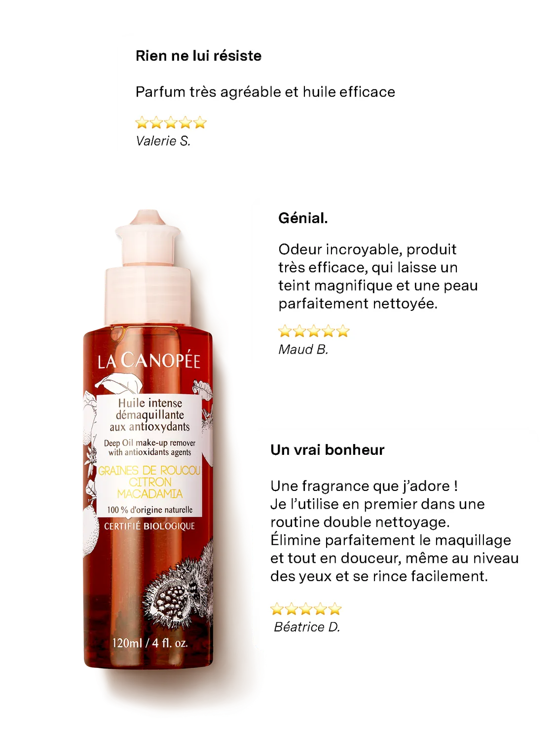 La Canopée Huile intense huile démaquillante 120 ml