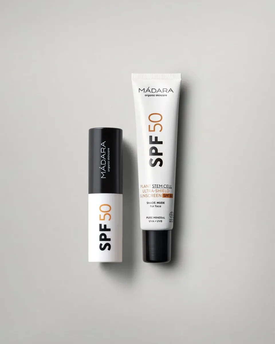 Mádara Set solaire minéral SPF50 stick + crème visage