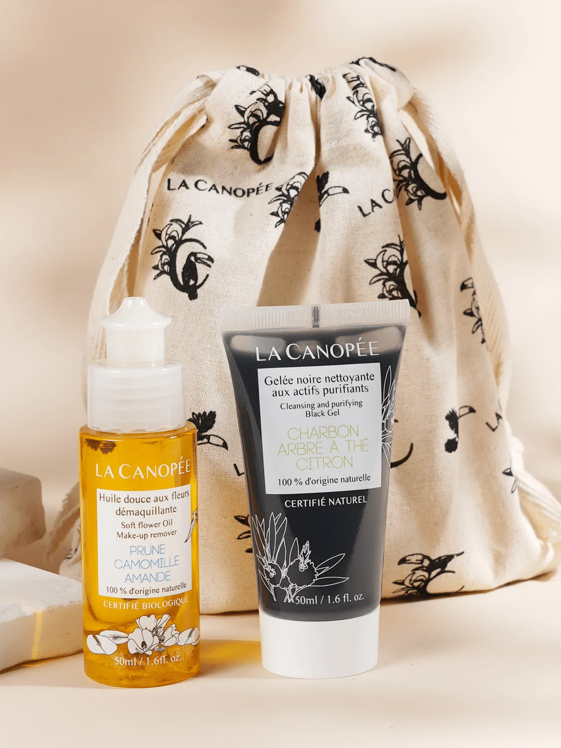 La Canopée Double Nettoyage pochette voyage 2x50 ml purifiante