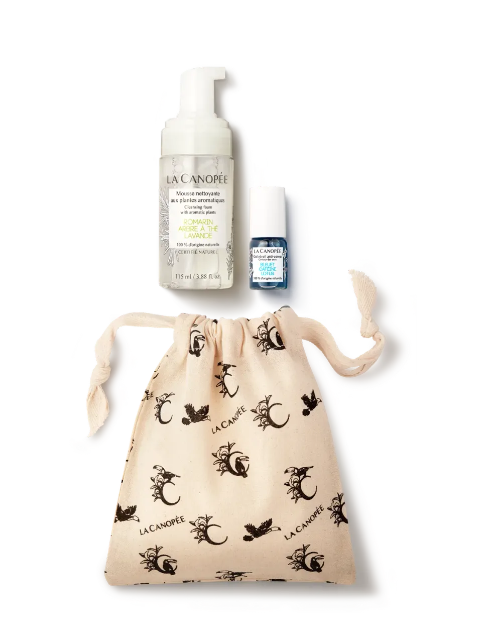 La Canopée Pochette Fraîcheur mousse + gel regard