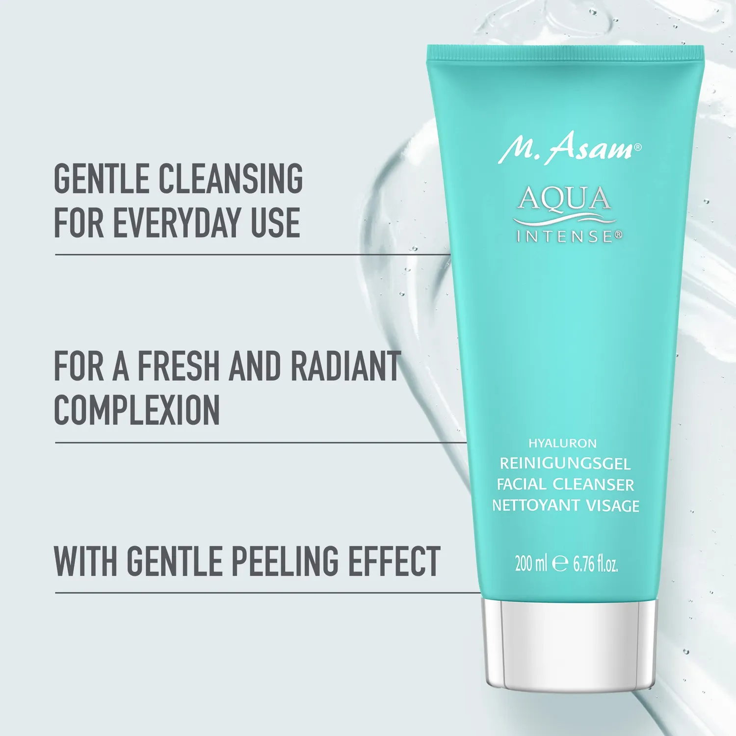 M. Asam Aqua Intense Gel nettoyant acide hyaluronique 200 ml sans parfum