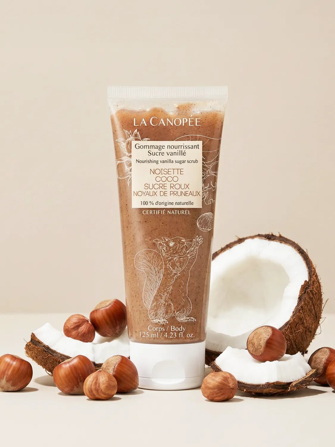 La Canopée sucre vanillé gommage corps nourrissant 125 ml