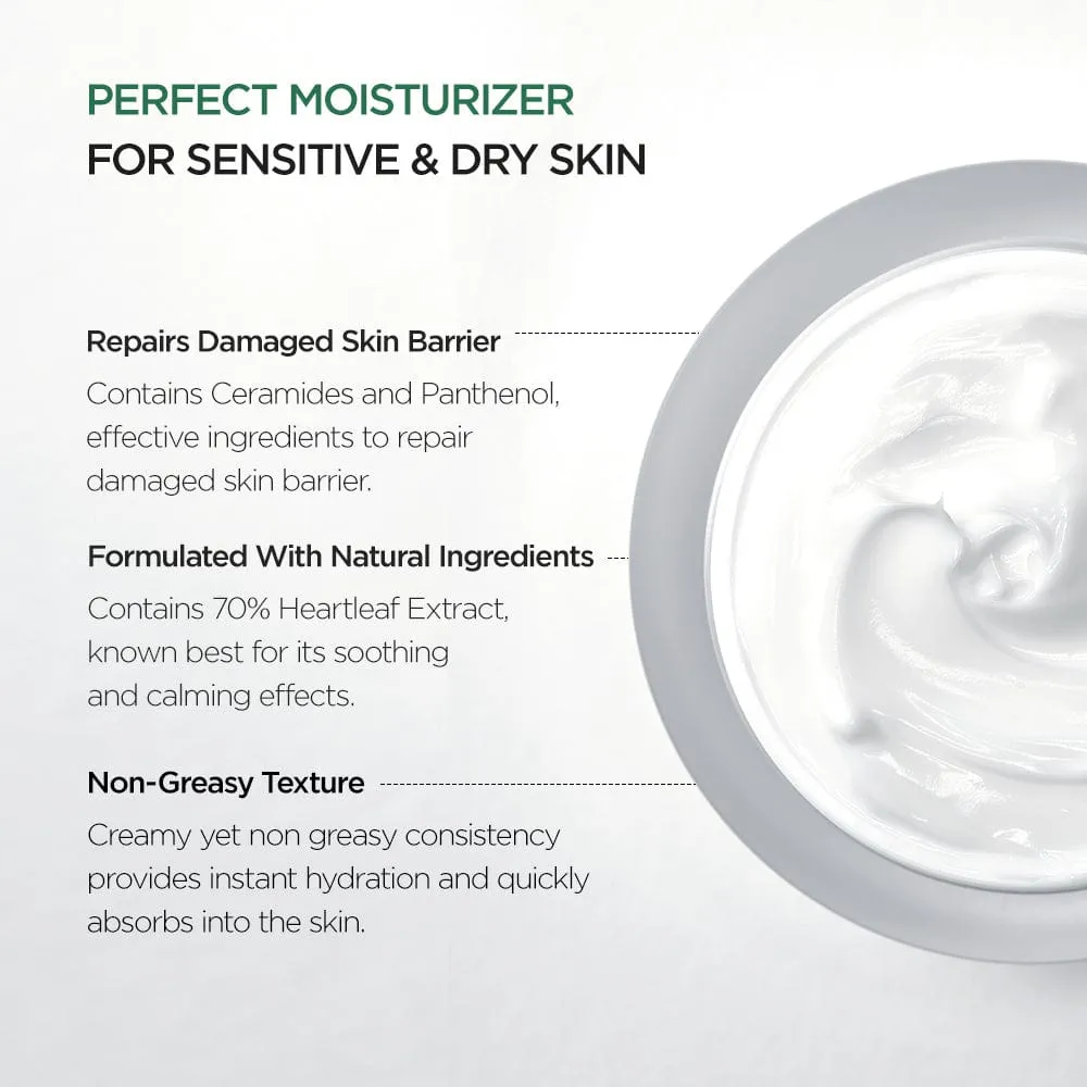 Anua Heartleaf 70 crème apaisante céramide peaux sèches