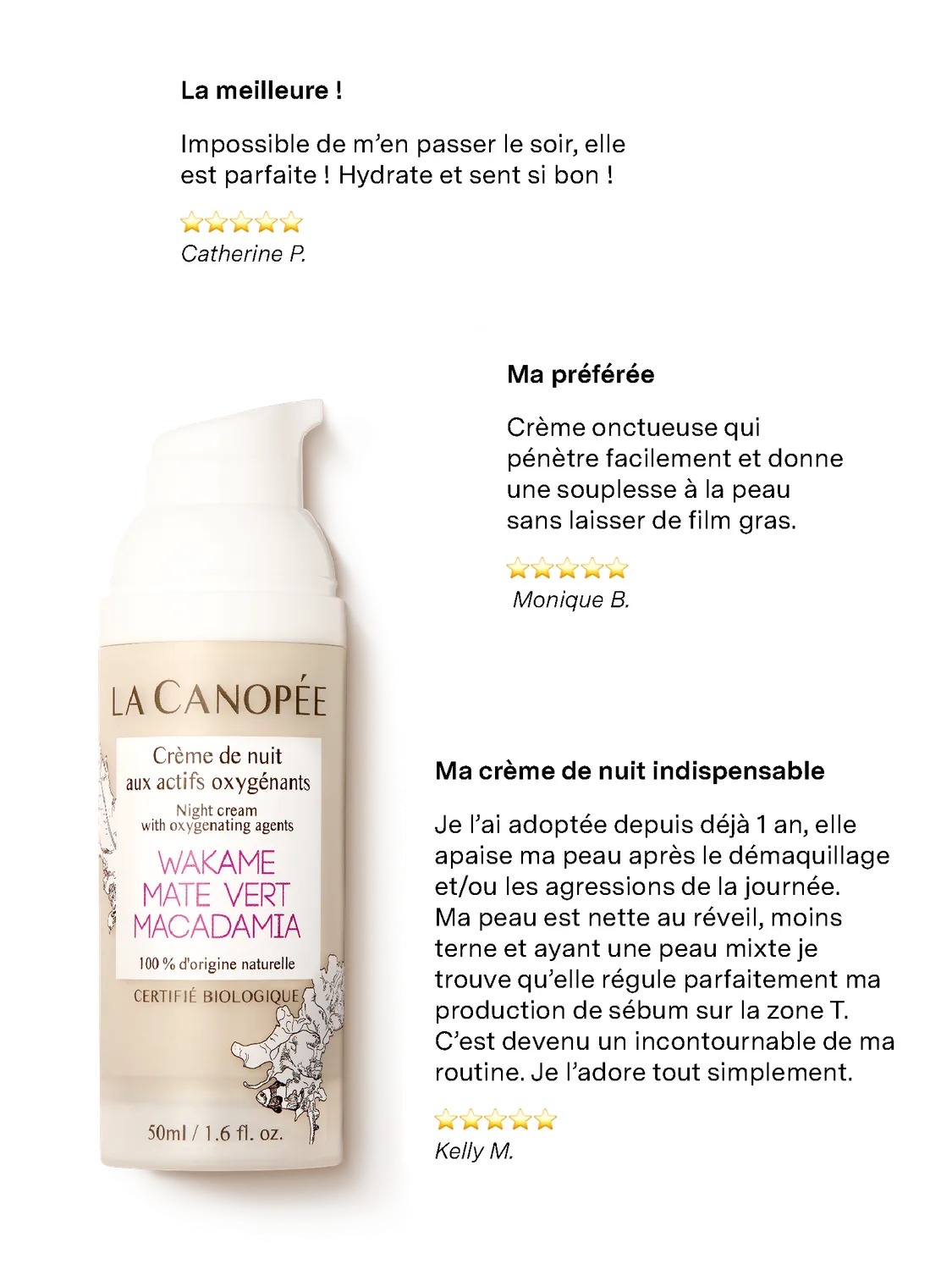 La Canopée crème de nuit oxygénante 50 ml teint frais