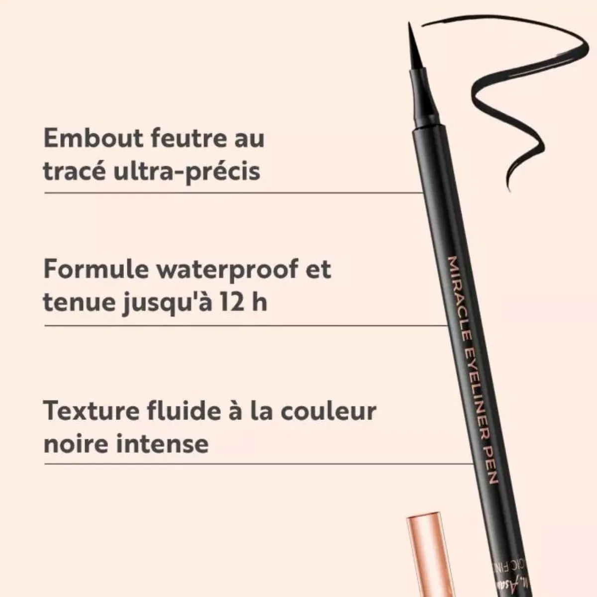 M. Asam Magic Finish Miracle Eyeliner feutre noir 1 ml waterproof