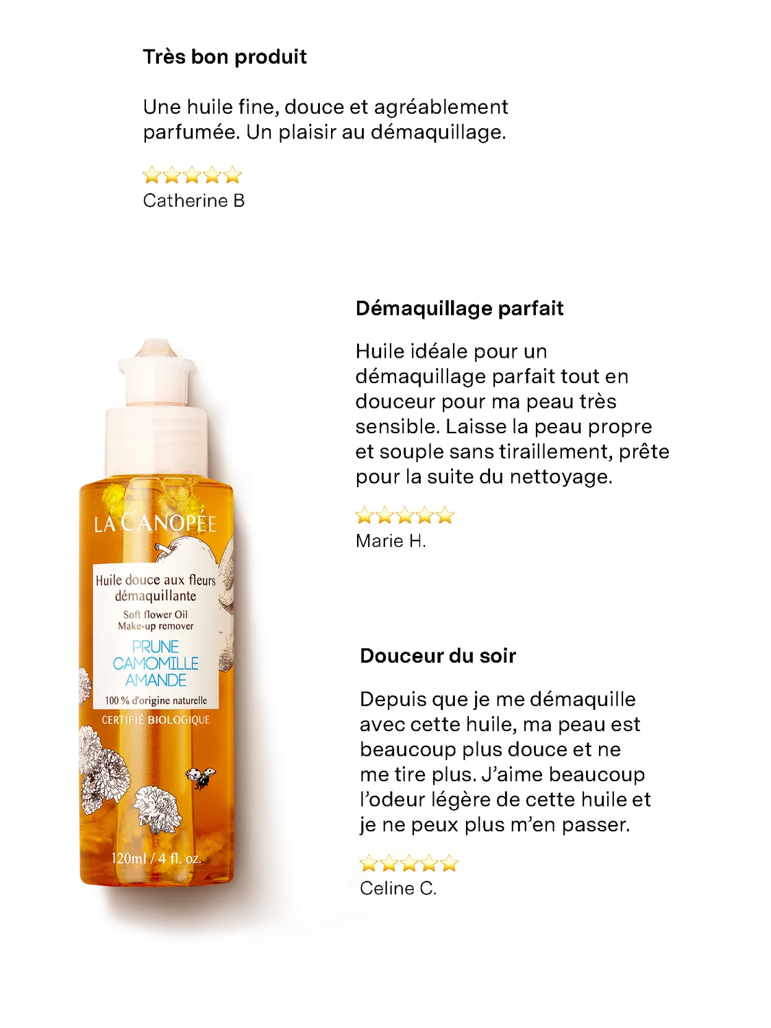 La Canopée Huile Douce huile démaquillante 120 ml