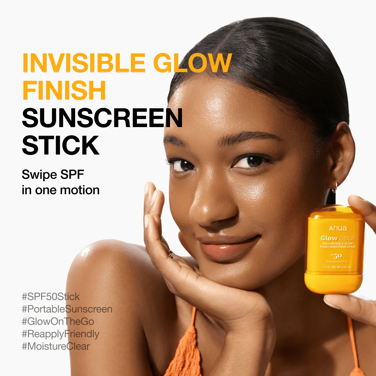 Anua Invisible Glow Finish stick solaire glow retouche