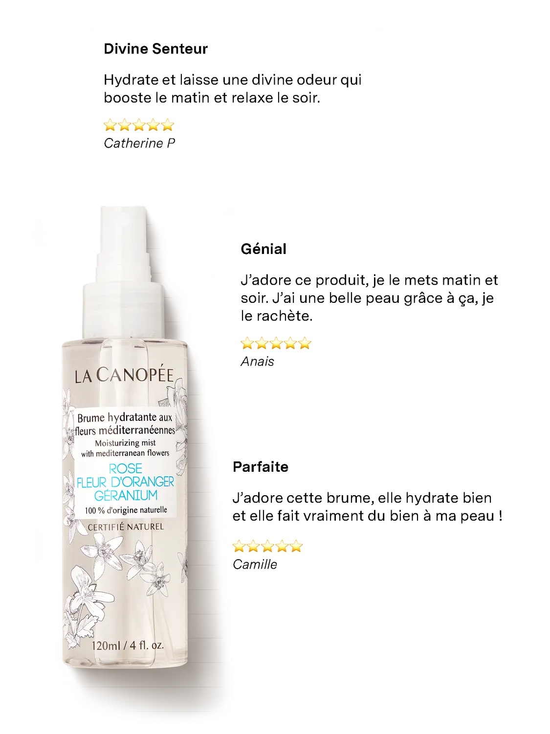 La Canopée Solaire Brume Hydratante 120 ml fleurs méditerranéennes