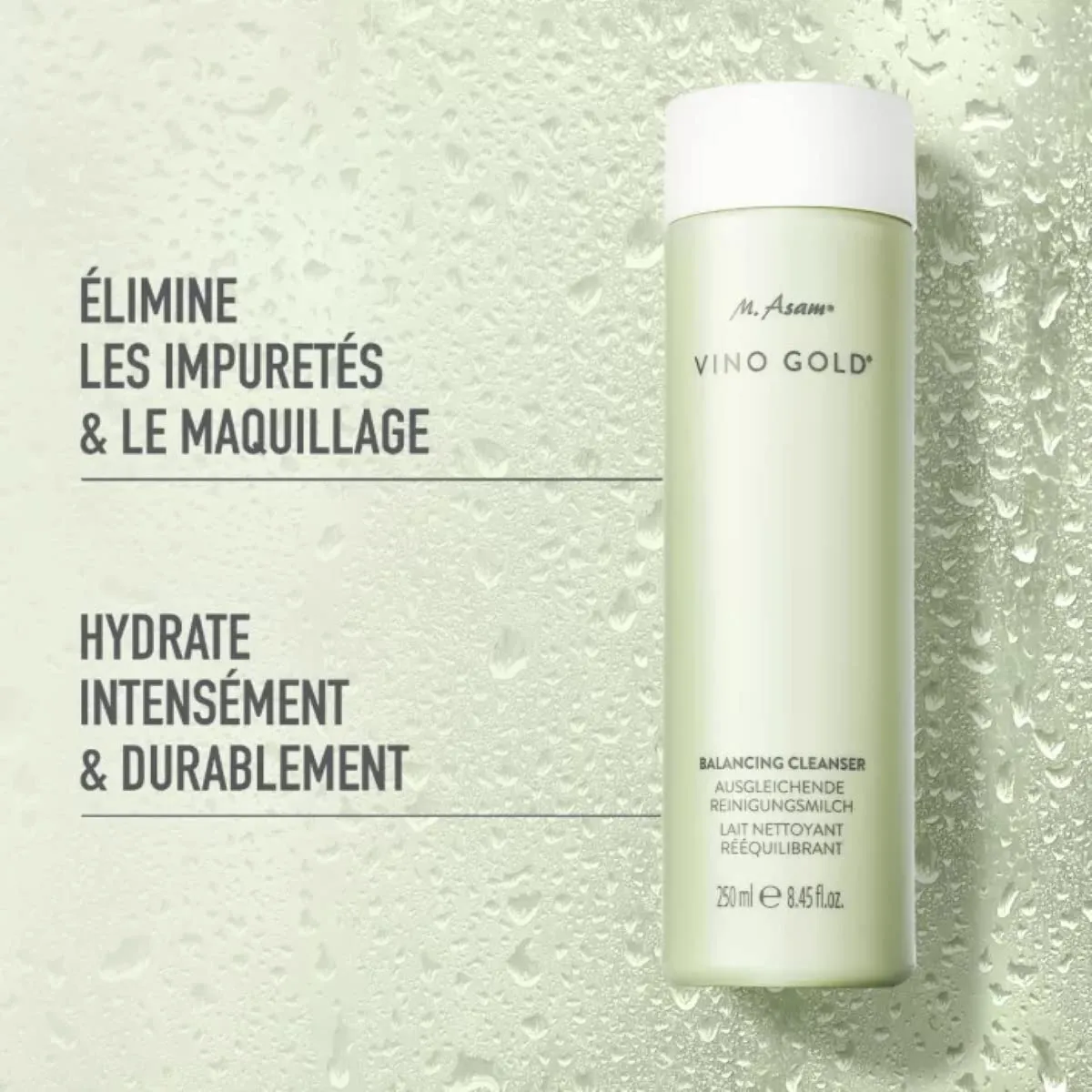M. Asam Vino Gold lait nettoyant 250 ml rééquilibrant