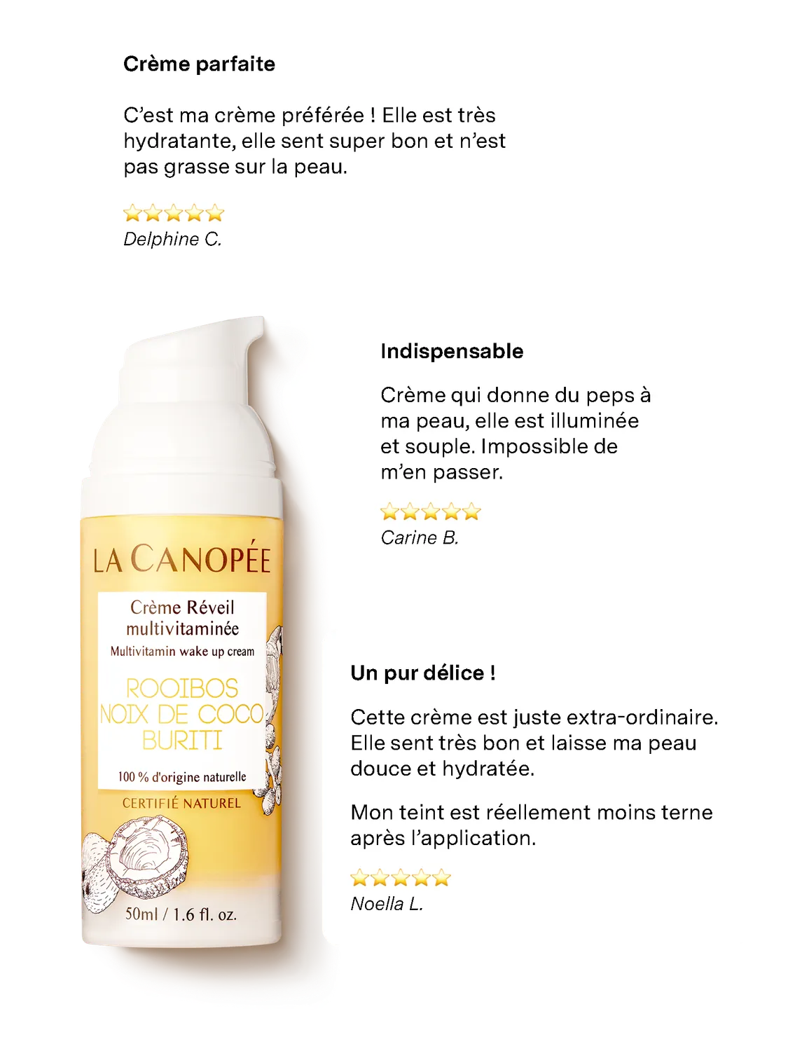 La Canopée Réveil Crème Visage Multivitaminée 50 ml éclat