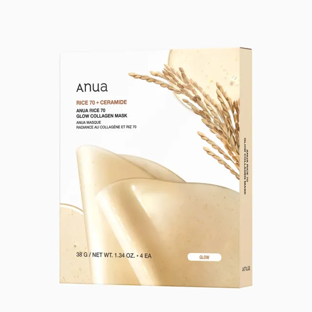 ANUA Rice 70 Glow masque tissu collagène éclat
