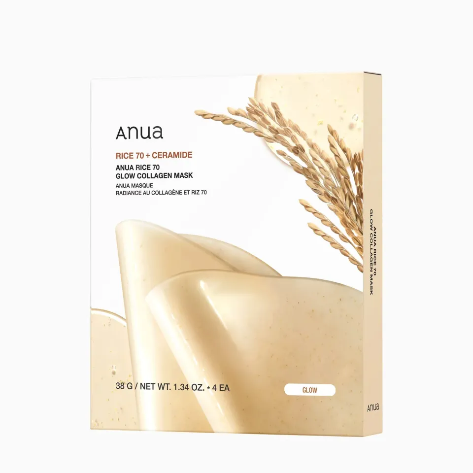 ANUA Rice 70 Glow masque tissu collagène éclat