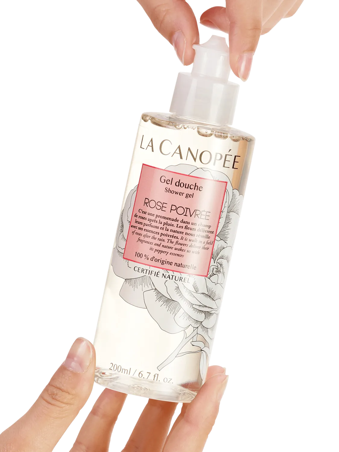 La Canopée Rose Poivrée gel douche 200 ml rose tonifiant