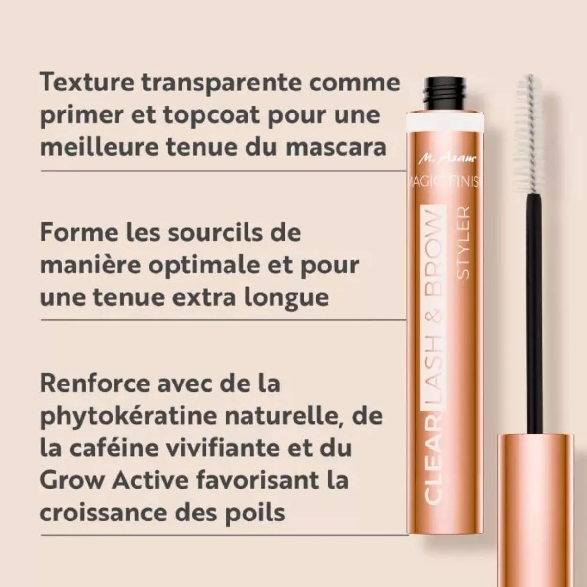 M. Asam Magic Finish gel cils sourcils 7 ml transparent