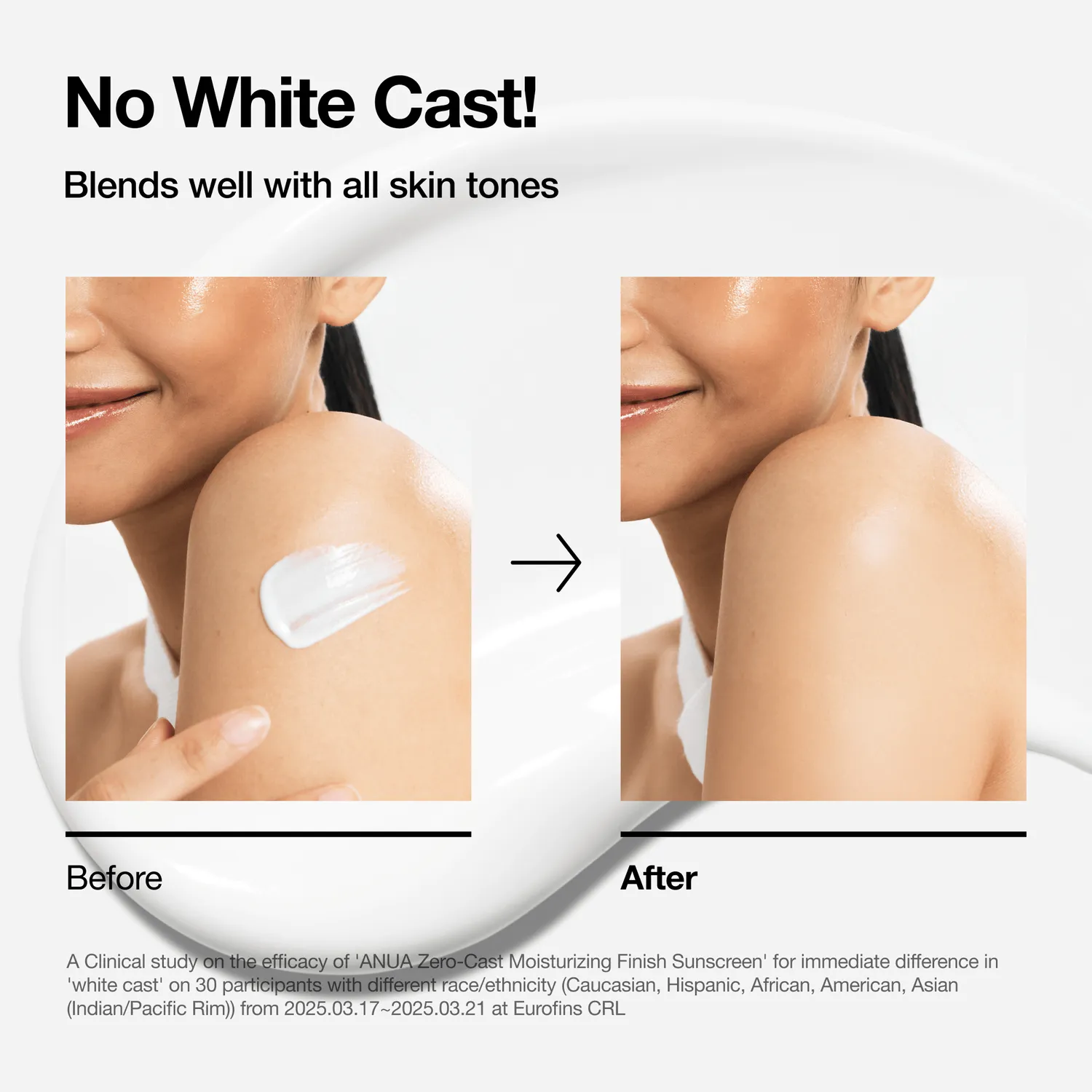 Anua Zero-Cast Moisturizing Finish crème solaire SPF50