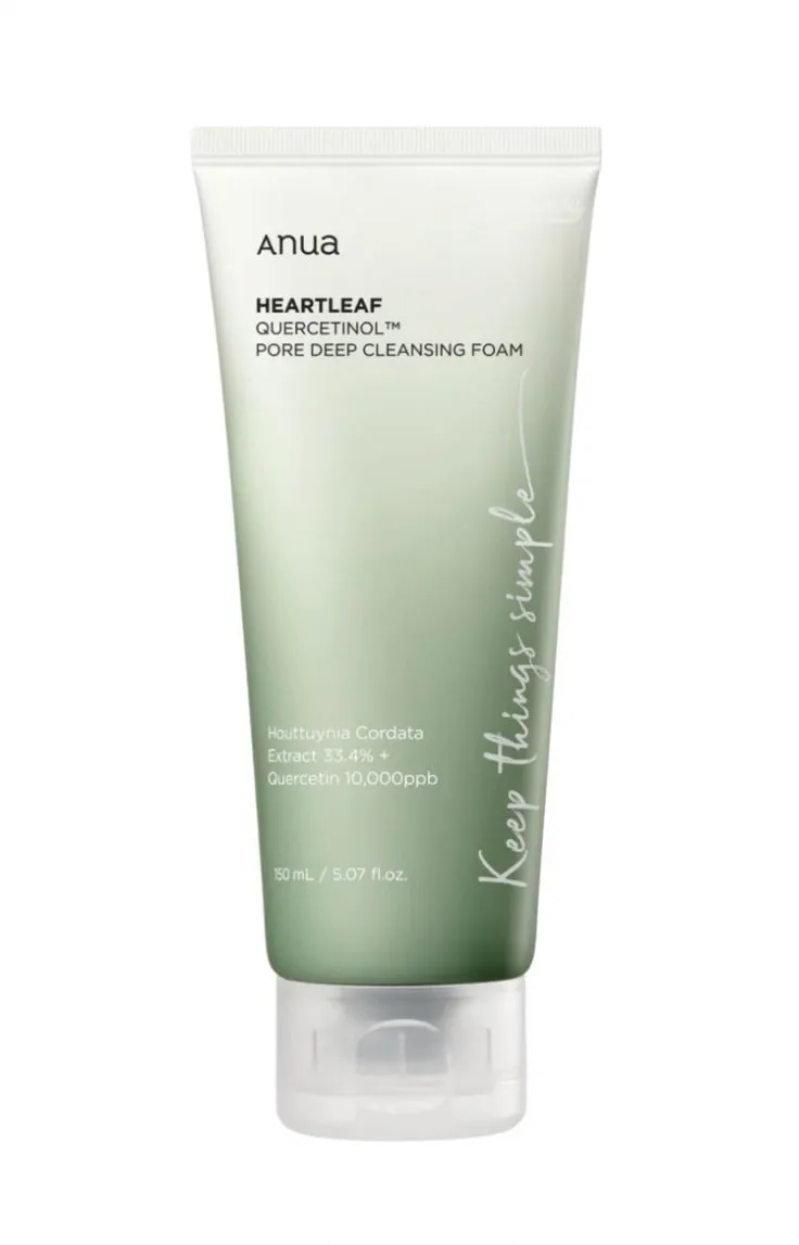 Anua Heartleaf Quercetinol mousse nettoyante 150 ml acné