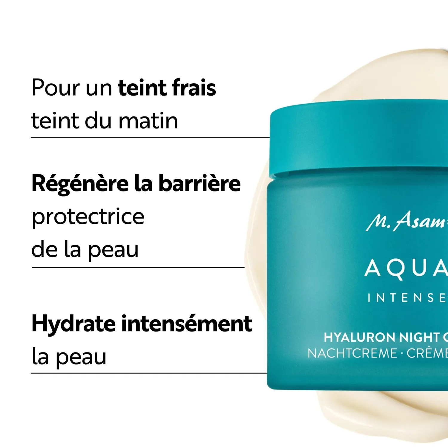 M. Asam Aqua Intense crème nuit hydratante 50 ml hyaluronique