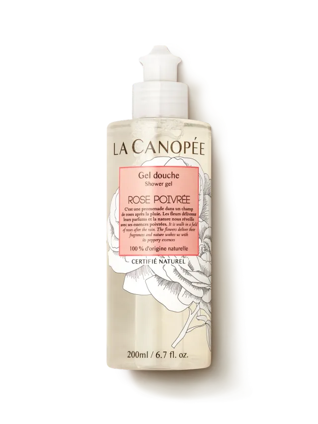 La Canopée Rose Poivrée gel douche 200 ml rose tonifiant