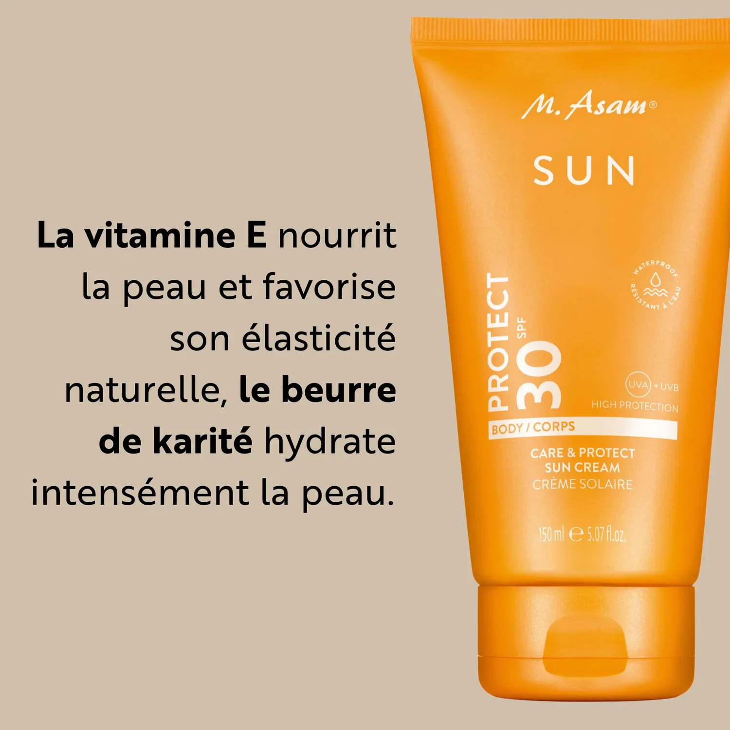 M. Asam Sun crème solaire corps SPF30 150 ml hydratante