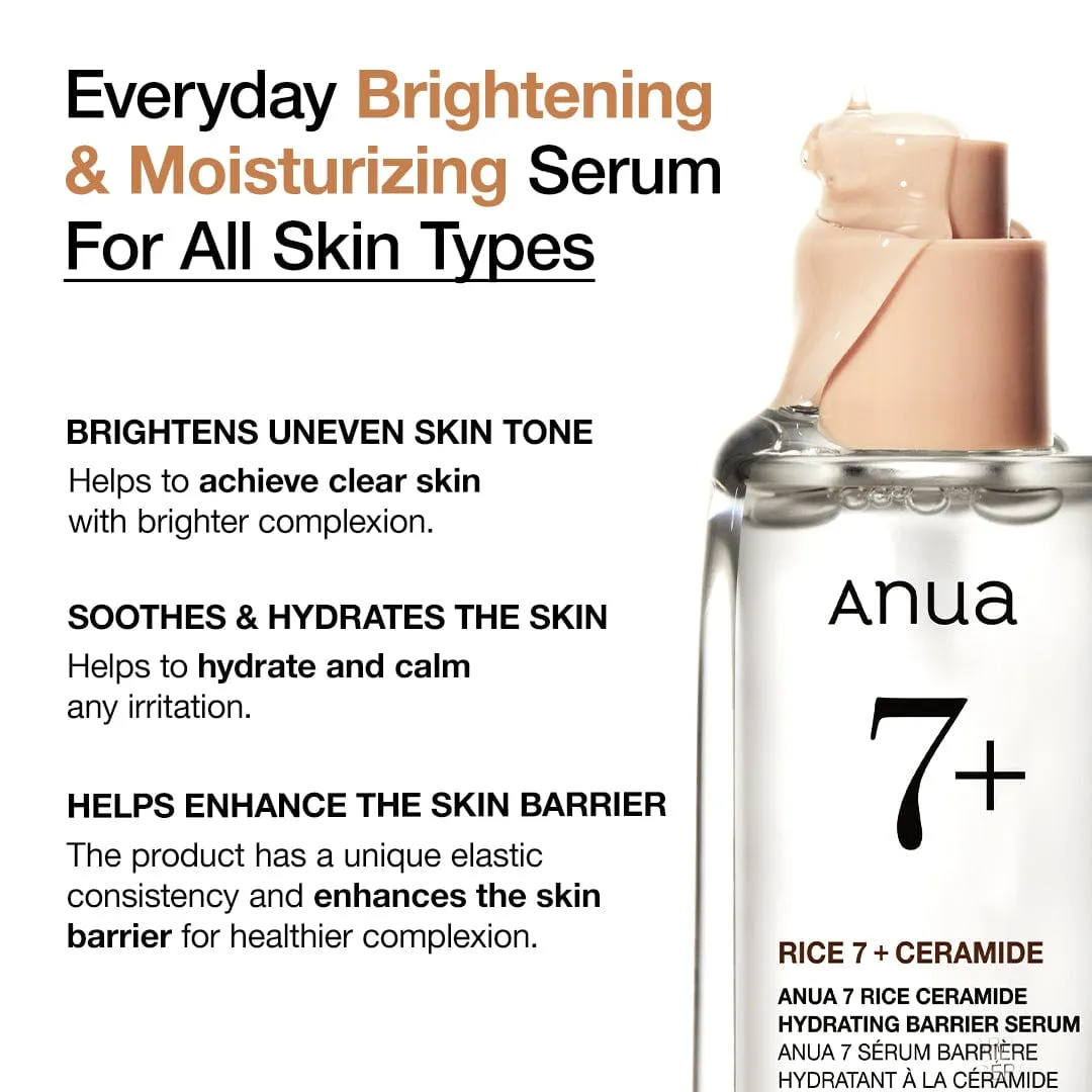 ANUA Rice Ceramide 7 sérum barrière hydratant