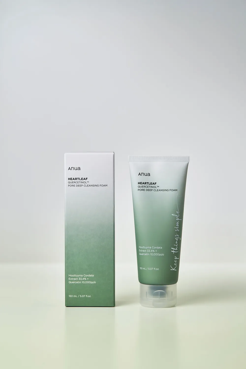 Anua Heartleaf Quercetinol mousse nettoyante 150 ml acné