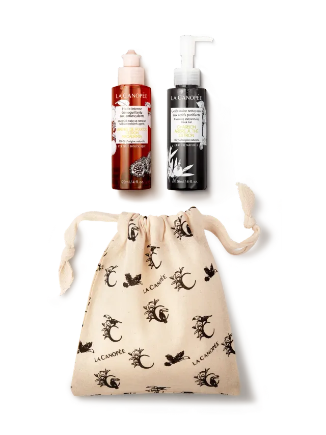 La Canopée Pochette Découverte double nettoyage coffret purifiant
