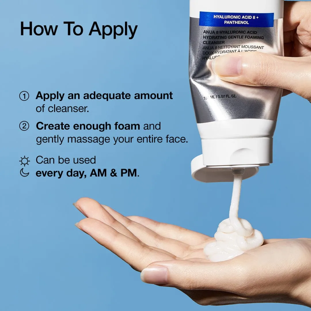 ANUA 8 Hyaluronic Acid nettoyant moussant doux
