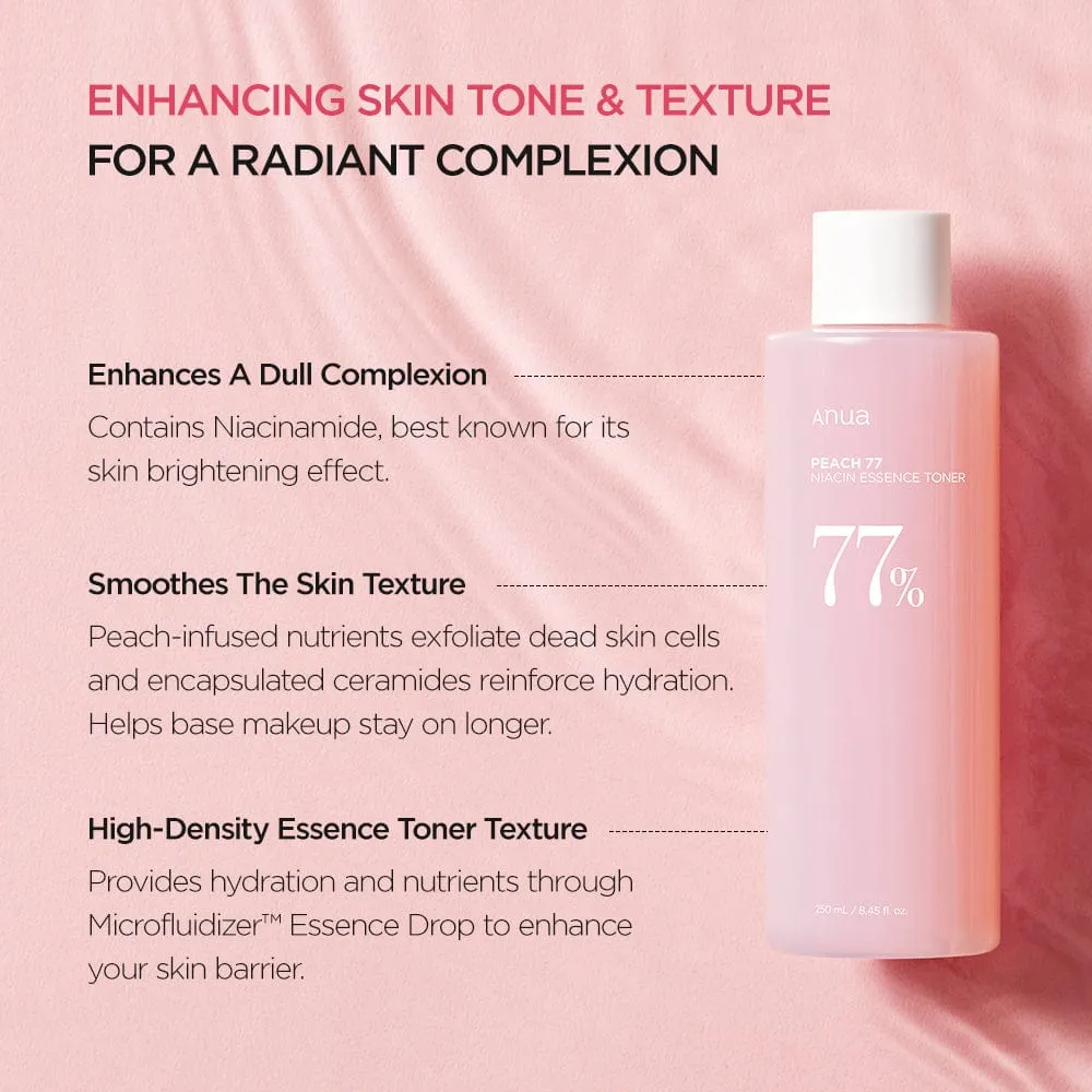 ANUA Peach 77 Niacin lotion tonique éclat pêche