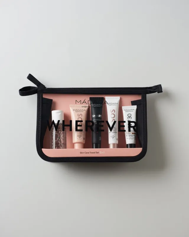 Mádara Wherever Travel Set 5-en-1 coffret voyage hydratation