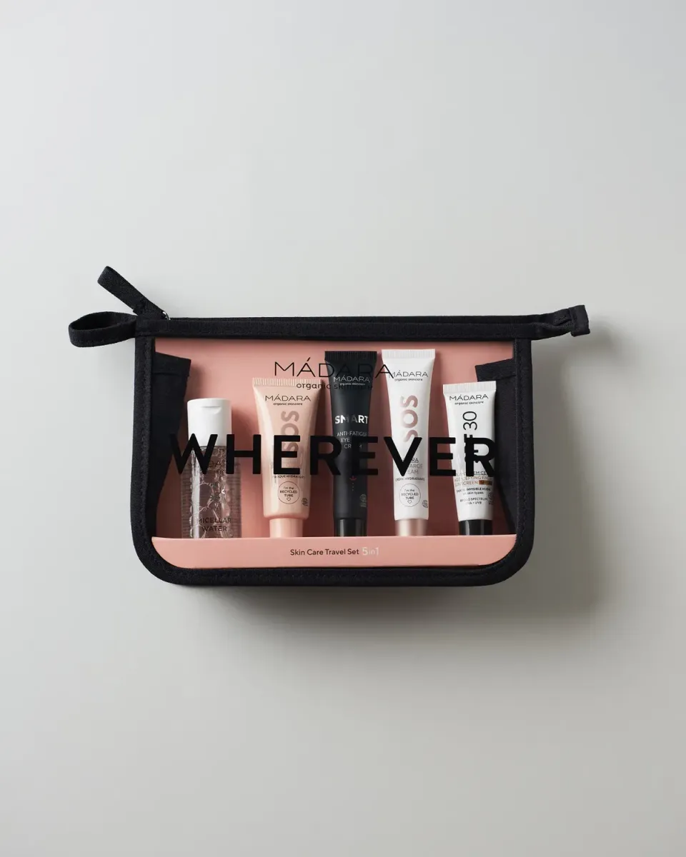 Mádara Wherever Travel Set 5-en-1 coffret voyage hydratation