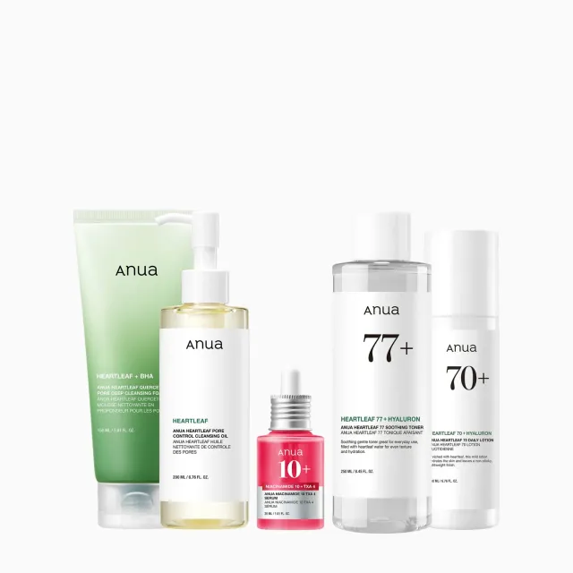 ANUA 5-step Korean Skincare Set coffret 5 soins éclat