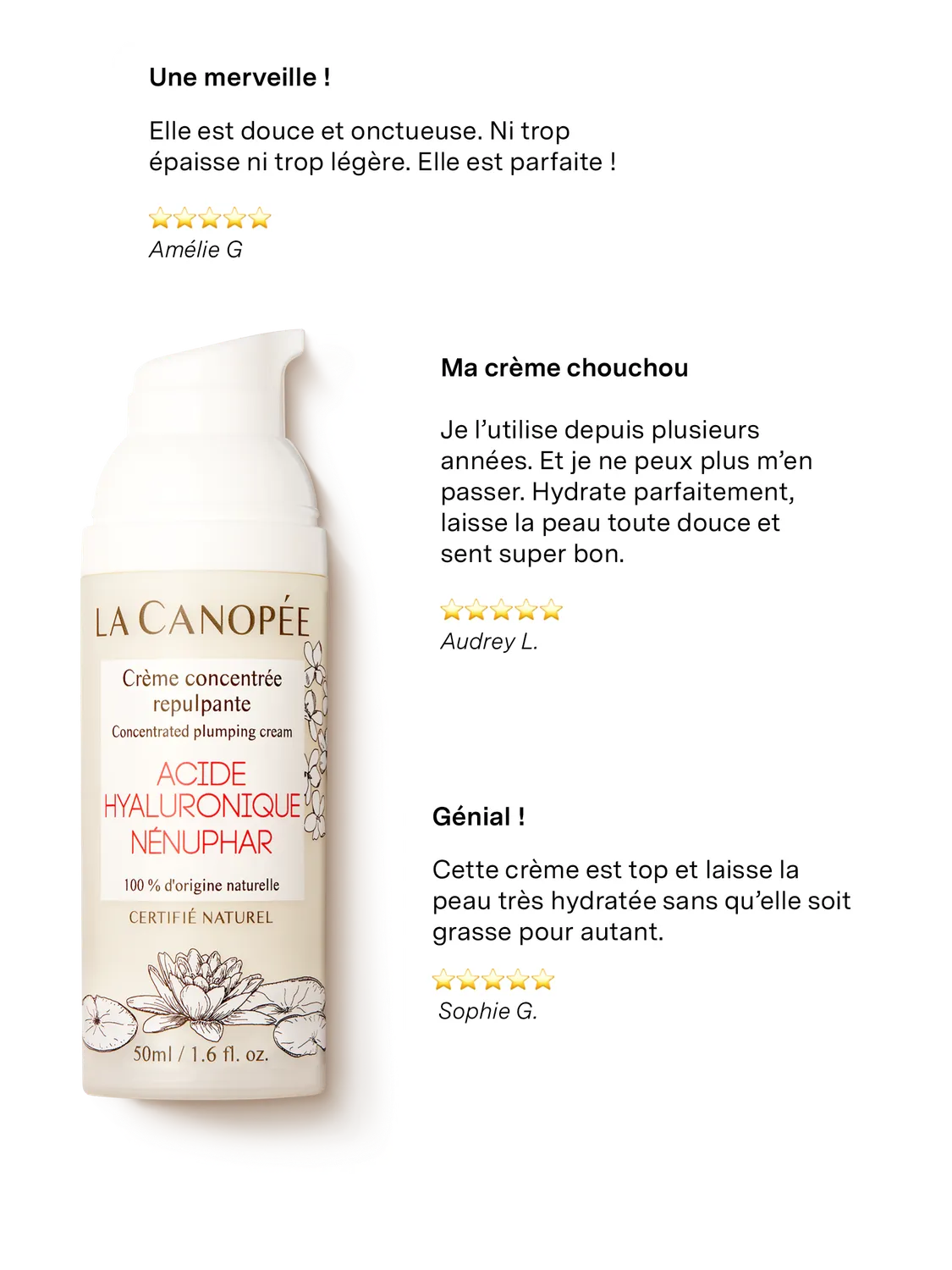 La Canopée crème concentrée repulpante 50 ml anti-ride