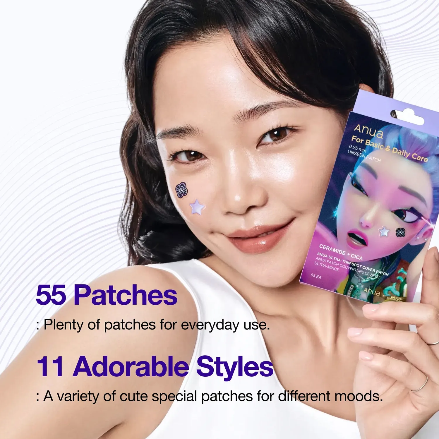 Anua Rumi Ultra-thin Spot Cover Patch 55 patchs bouton invisibles