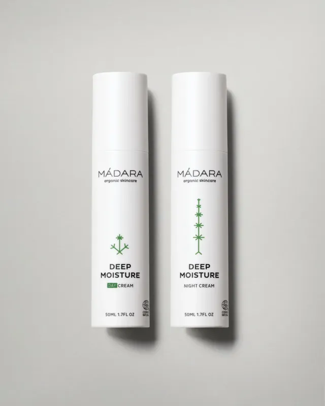 Mádara Deep Moisture Day Night coffret crème visage 2 soins hydratation