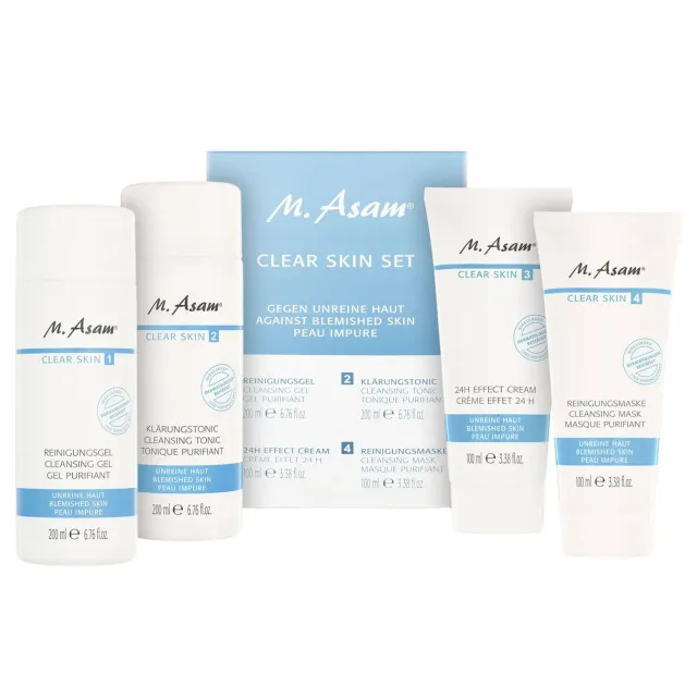 M. Asam Clear Skin Coffret anti-boutons 4 soins purifiants