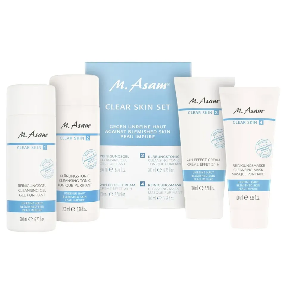M. Asam Clear Skin Coffret anti-boutons 4 soins purifiants